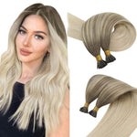 Load image into Gallery viewer, Gk Human Natural Hair I Tip Hair Extension Double Drawn
