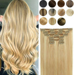 Load image into Gallery viewer, Gk Human Hair Clips On Extension Hair Weft