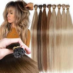 Load image into Gallery viewer, Gk Human Natural Hair I Tip Hair Extension Double Drawn
