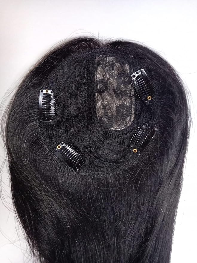 Gk Original Human Hair Weft Topper Centre Pating, Brown, 5X5