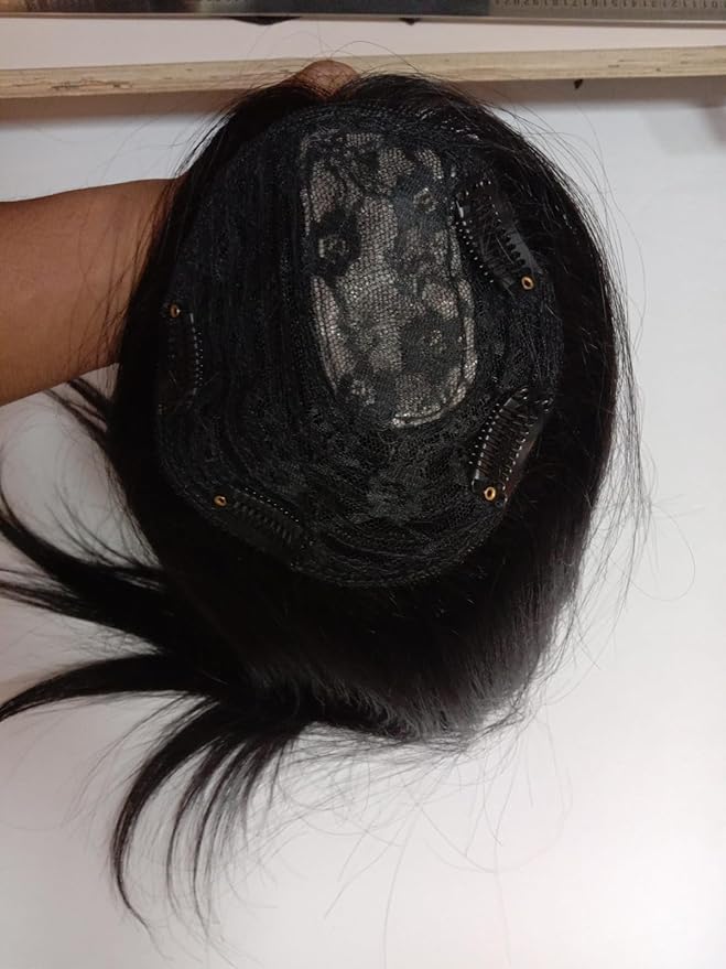 Gk Original Human Hair Weft Topper Centre Pating, Brown, 5X5