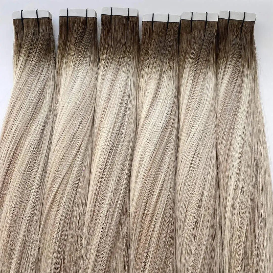 Gk Original Human Natural Hair Tape Extension Double Drawn