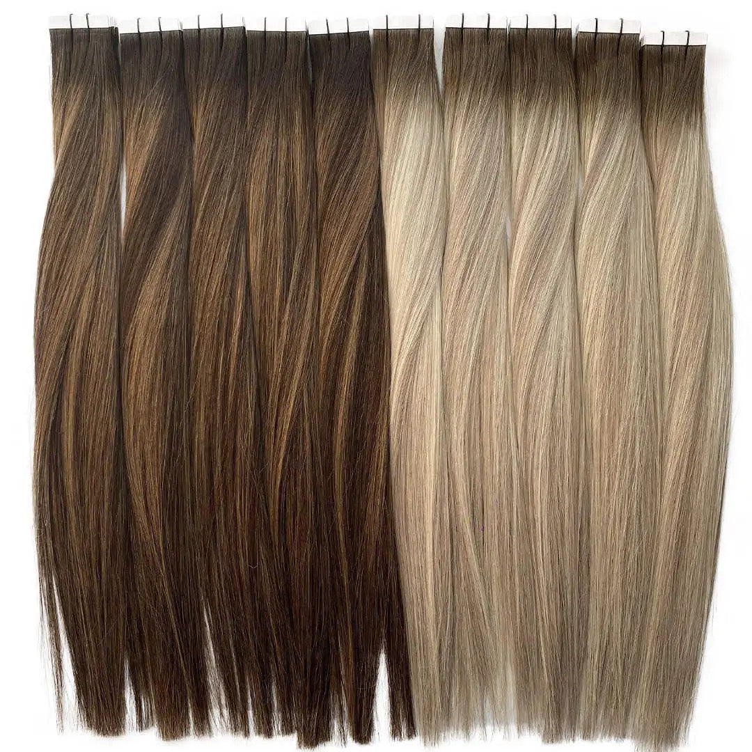 Gk Original Human Natural Hair Tape Extension Double Drawn